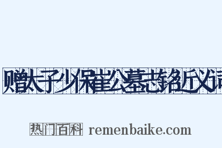 赠太子少保崔公墓志铭近义词是什么意思的图片